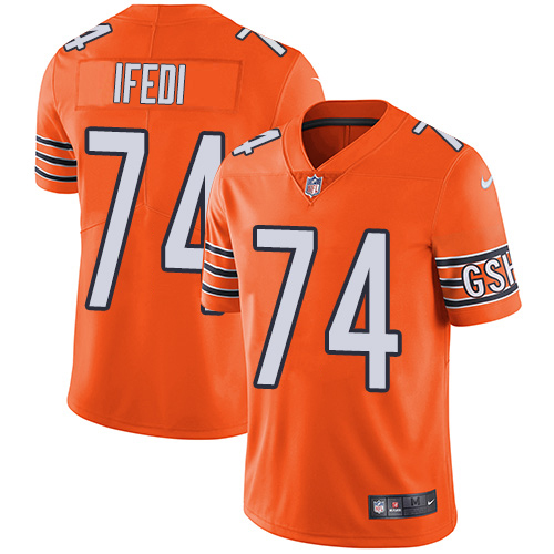 Nike Bears #74 Germain Ifedi Orange Men's Stitched NFL Limited Rush Jersey Nike Bears #74 Germain Ifedi Orange Men's Stitched NFL Limited Rush Jersey