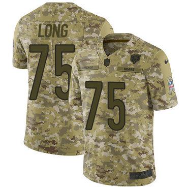 Nike Bears #75 Kyle Long Camo Men's Stitched NFL Limited 2018 Salute To Service Jersey Nike Bears #75 Kyle Long Camo Men's Stitched NFL Limited 2018 Salute To Service Jersey