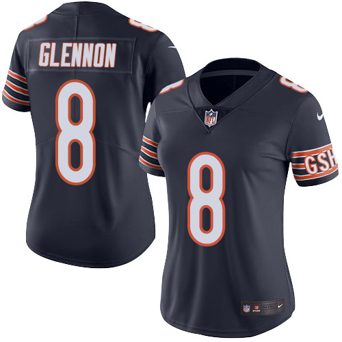 Nike Bears #8 Mike Glennon Navy Blue Team Color Women's Stitched NFL Vapor Untouchable Limited Jersey