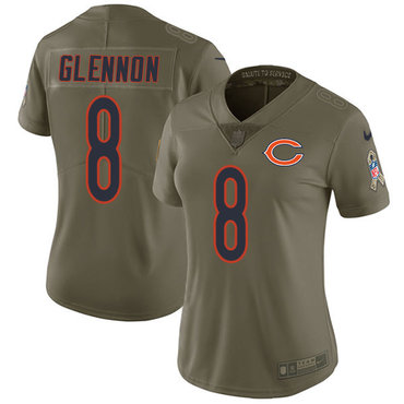 Nike Bears #8 Mike Glennon Olive Women's Stitched NFL Limited 2017 Salute to Service Jersey