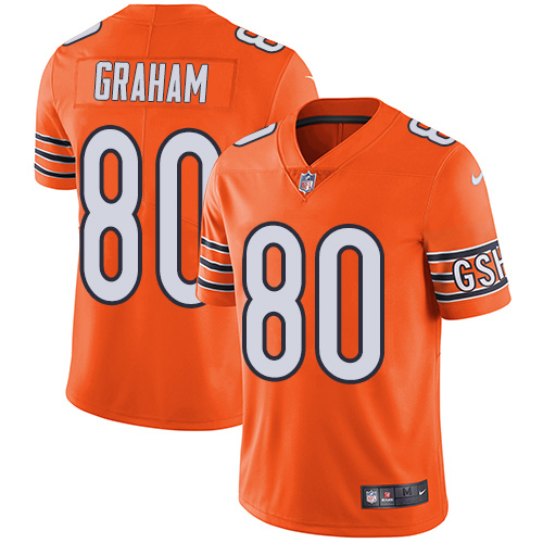 Nike Bears #80 Jimmy Graham Orange Men's Stitched NFL Limited Rush Jersey Nike Bears #80 Jimmy Graham Orange Men's Stitched NFL Limited Rush Jersey