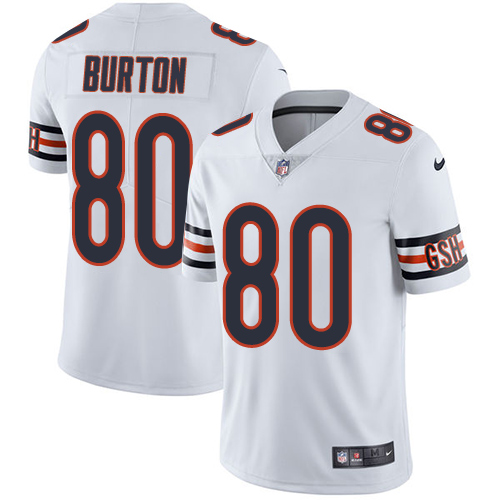 Nike Bears #80 Trey Burton White Men's Stitched NFL Vapor Untouchable Limited Jersey Nike Bears #80 Trey Burton White Men's Stitched NFL Vapor Untouchable Limited Jersey