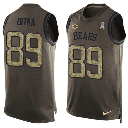 Nike Bears #89 Mike Ditka Green Men's Stitched NFL Limited Salute To Service Tank Top Jersey Nike Bears #89 Mike Ditka Green Men's Stitched NFL Limited Salute To Service Tank Top Jersey