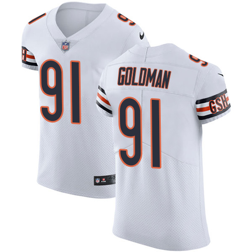 Nike Bears #91 Eddie Goldman White Men's Stitched NFL Vapor Untouchable Elite Jersey Nike Bears #91 Eddie Goldman White Men's Stitched NFL Vapor Untouchable Elite Jersey