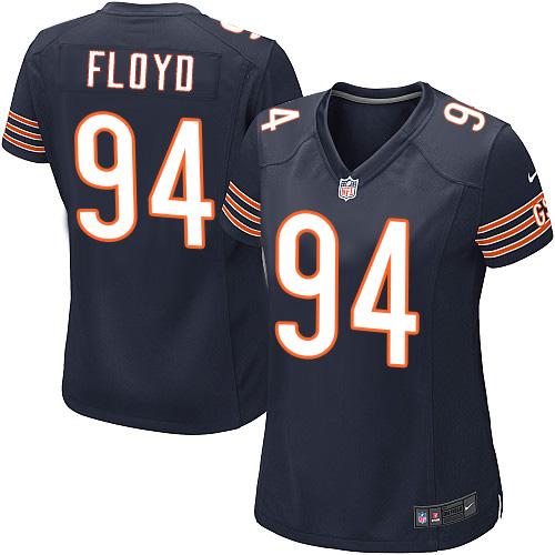 Nike Bears #94 Leonard Floyd Navy Blue Team Color Women's Stitched NFL Elite Jersey