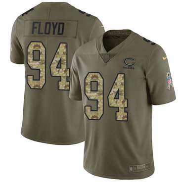 Nike Bears #94 Leonard Floyd Olive Camo Youth Stitched NFL Limited 2017 Salute to Service Jersey