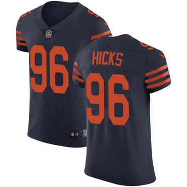 Nike Bears #96 Akiem Hicks Navy Blue Alternate Men's Stitched NFL Vapor Untouchable Elite Jersey Nike Bears #96 Akiem Hicks Navy Blue Alternate Men's Stitched NFL Vapor Untouchable Elite Jersey