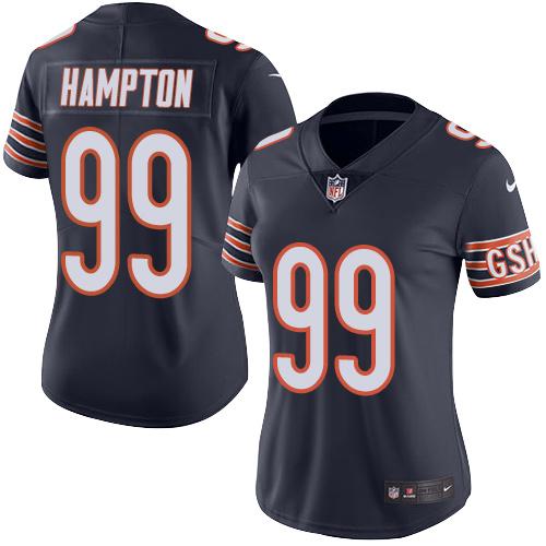 Nike Bears #99 Dan Hampton Navy Blue Women's Stitched NFL Limited Rush Jersey