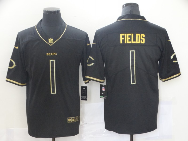 Nike Bears 1 Justin Field Black Gold Vapor Untouchable Limited Jersey Nike Bears 1 Justin Field Black Gold Vapor Untouchable Limited Jersey