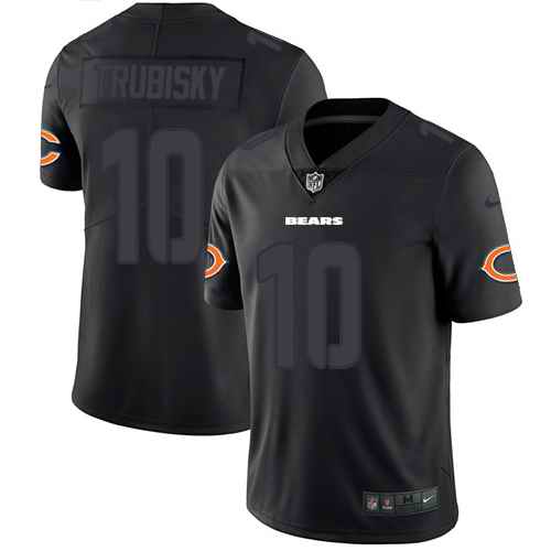Nike Bears 10 Mitchell Trubisky Black Color Rush Impact Limited Jersey Nike Bears 10 Mitchell Trubisky Black Color Rush Impact Limited Jersey