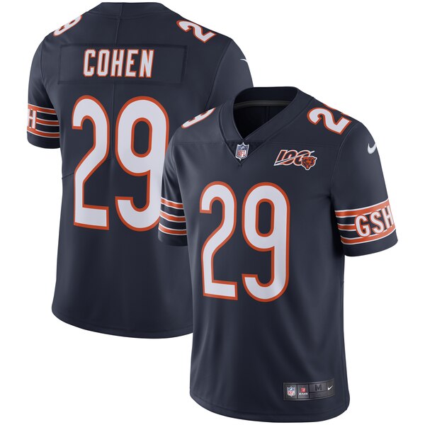 Nike Bears 29 Tarik Cohen Navy NFL 100th Season Vapor Untouchable Limited Jersey Nike Bears 29 Tarik Cohen Navy NFL 100th Season Vapor Untouchable Limited Jersey