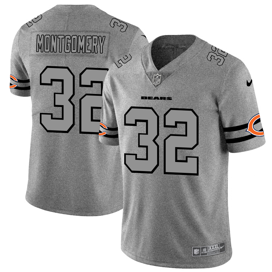 Nike Bears 32 David Montgomery 2019 Gray Gridiron Gray Vapor Untouchable Limited Jersey Nike Bears 32 David Montgomery 2019 Gray Gridiron Gray Vapor Untouchable Limited Jersey