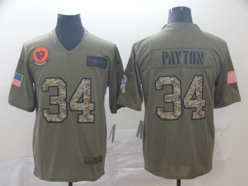 Nike Bears 34 Walter Payton 2019 Olive Camo Salute To Service Limited Jersey Nike Bears 34 Walter Payton 2019 Olive Camo Salute To Service Limited Jersey