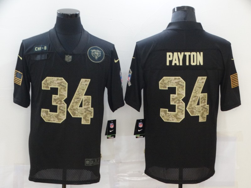 Nike Bears 34 Walter Payton Black Camo 2020 Salute To Service Limited Jersey Nike Bears 34 Walter Payton Black Camo 2020 Salute To Service Limited Jersey