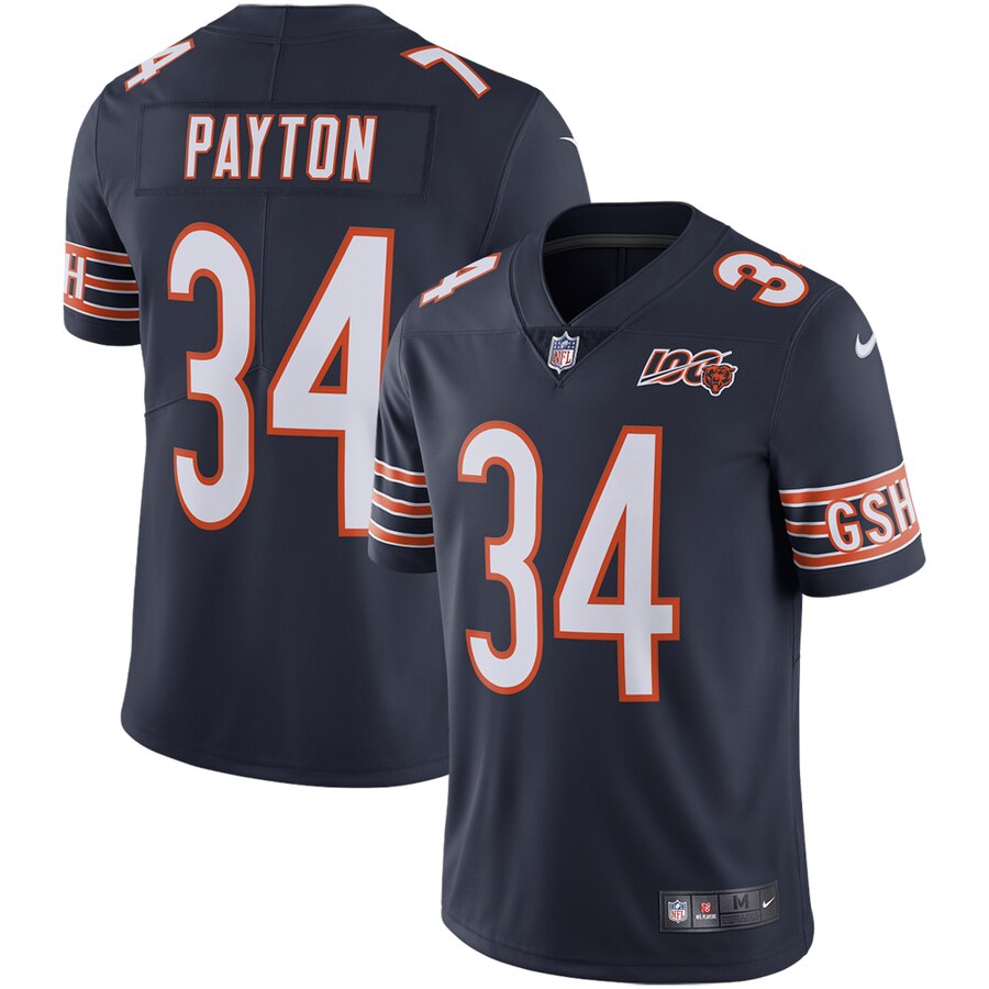 Nike Bears 34 Walter Payton Navy 100th Anniversary Retired Vapor Untouchable Limited Jersey Nike Bears 34 Walter Payton Navy 100th Anniversary Retired Vapor Untouchable Limited Jersey