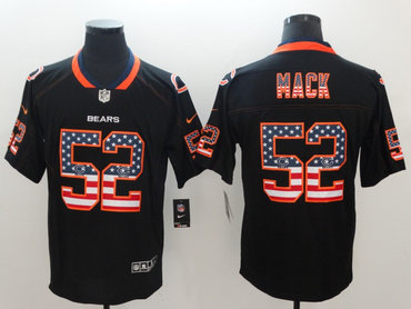 Nike Bears 52 Khalil Mack Black USA Flag Fashion Limited Jersey Nike Bears 52 Khalil Mack Black USA Flag Fashion Limited Jersey