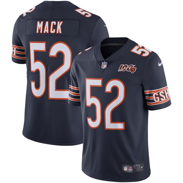 Nike Bears 52 Khalil Mack Navy NFL 100th Season Vapor Untouchable Limited Jersey Nike Bears 52 Khalil Mack Navy NFL 100th Season Vapor Untouchable Limited Jersey