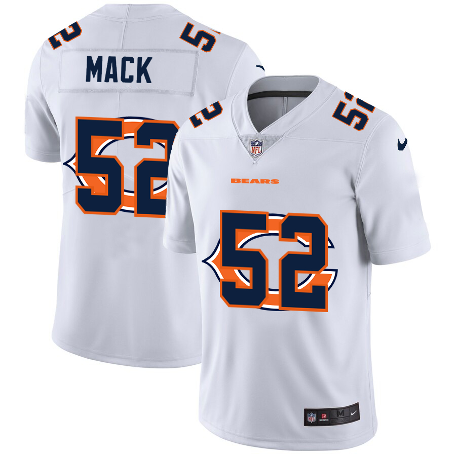 Nike Bears 52 Khalil Mack White Shadow Logo Limited Jersey Nike Bears 52 Khalil Mack White Shadow Logo Limited Jersey
