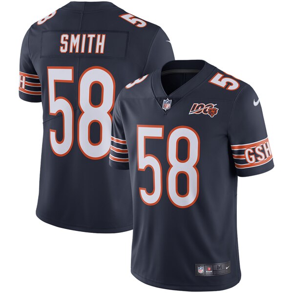 Nike Bears 58 Roquan Smith Navy NFL 100th Season Vapor Untouchable Limited Jersey Nike Bears 58 Roquan Smith Navy NFL 100th Season Vapor Untouchable Limited Jersey