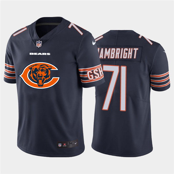 Nike Bears 71 Arlington Hambright Navy Team Big Logo Vapor Untouchable Limited Jersey Nike Bears 71 Arlington Hambright Navy Team Big Logo Vapor Untouchable Limited Jersey