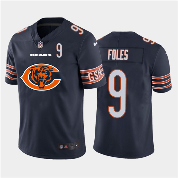 Nike Bears 9 Nick Foles Navy Team Big Logo Number Vapor Untouchable Limited Jersey Nike Bears 9 Nick Foles Navy Team Big Logo Number Vapor Untouchable Limited Jersey