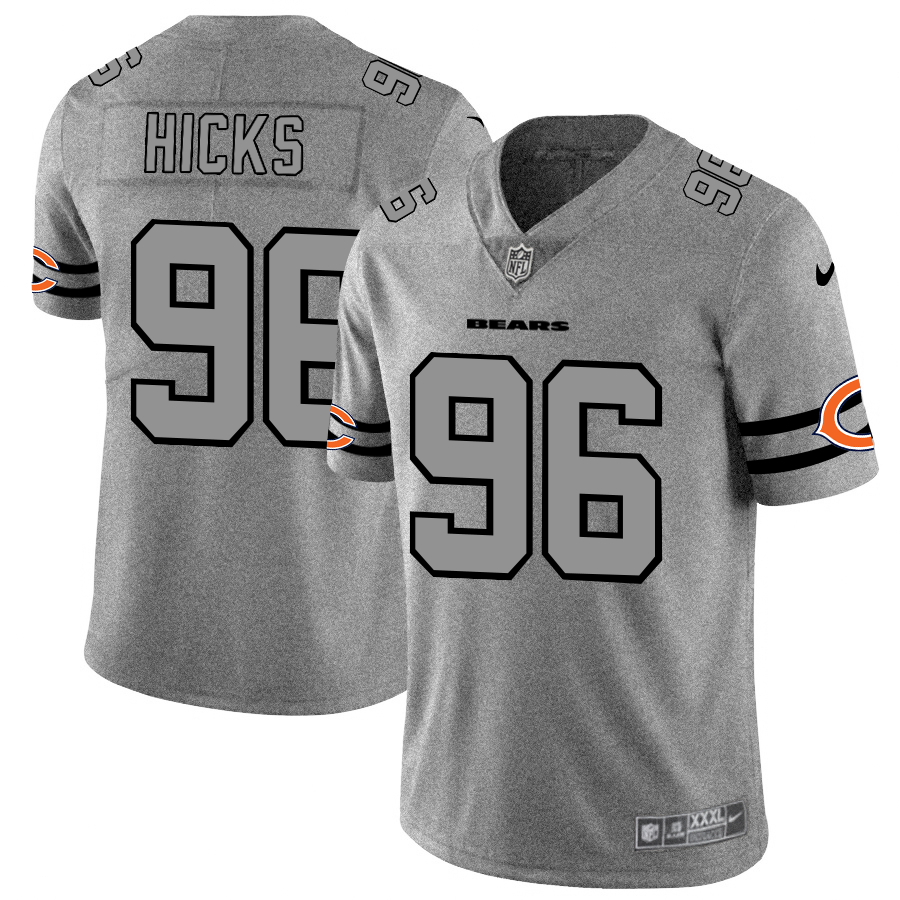 Nike Bears 96 Akiem Hicks 2019 Gray Gridiron Gray Vapor Untouchable Limited Jersey Nike Bears 96 Akiem Hicks 2019 Gray Gridiron Gray Vapor Untouchable Limited Jersey