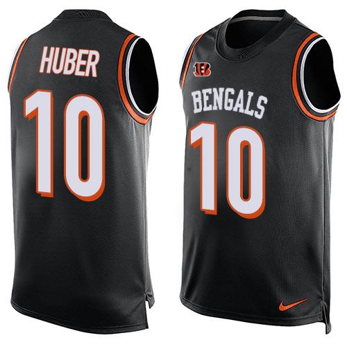 Nike Bengals #10 Kevin Huber Black Team Color Men's Stitched NFL Limited Tank Top Jersey Nike Bengals #10 Kevin Huber Black Team Color Men's Stitched NFL Limited Tank Top Jersey