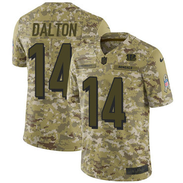 Nike Bengals #14 Andy Dalton Camo Youth Stitched NFL Limited 2018 Salute to Service Jersey Nike Bengals #14 Andy Dalton Camo Youth Stitched NFL Limited 2018 Salute to Service Jersey