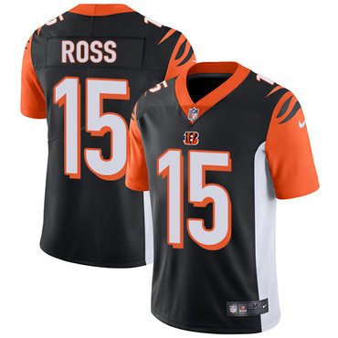 Nike Bengals #15 John Ross Black Team Color Men's Stitched NFL Vapor Untouchable Limited Jersey