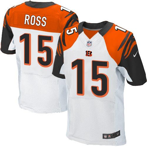 Nike Bengals #15 John Ross White Men's Stitched NFL Elite Jersey