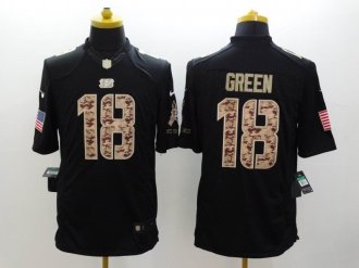 Nike Bengals #18 A.J. Green Black NFL Limited Salute to Service Jersey Nike Bengals #18 A.J. Green Black NFL Limited Salute to Service Jersey