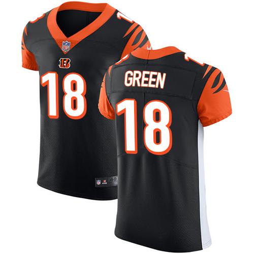 Nike Bengals #18 A.J. Green Black Team Color Men's Stitched NFL Vapor Untouchable Elite Jersey