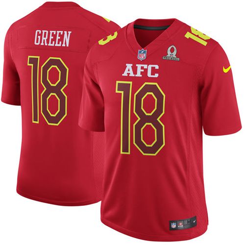 Nike Bengals #18 A.J. Green Red Men's Stitched NFL Game AFC 2017 Pro Bowl Jersey Nike Bengals #18 A.J. Green Red Men's Stitched NFL Game AFC 2017 Pro Bowl Jersey