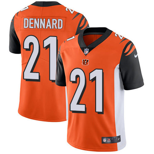 Nike Bengals #21 Darqueze Dennard Orange Alternate Men's Stitched NFL Vapor Untouchable Limited Jersey Nike Bengals #21 Darqueze Dennard Orange Alternate Men's Stitched NFL Vapor Untouchable Limited Jersey