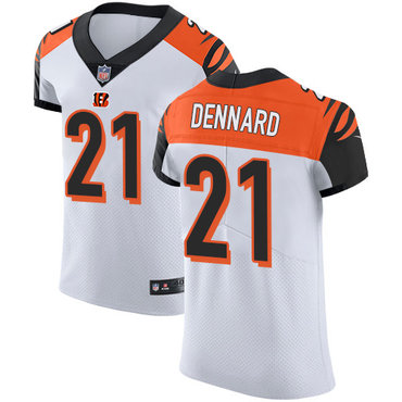 Nike Bengals #21 Darqueze Dennard White Men's Stitched NFL Vapor Untouchable Elite Jersey Nike Bengals #21 Darqueze Dennard White Men's Stitched NFL Vapor Untouchable Elite Jersey