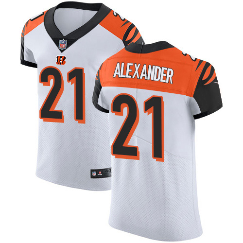 Nike Bengals #21 Mackensie Alexander White Men's Stitched NFL New Elite Jersey Nike Bengals #21 Mackensie Alexander White Men's Stitched NFL New Elite Jersey