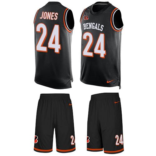 Nike Bengals #24 Adam Jones Black Team Color Men's Stitched NFL Limited Tank Top Suit Jersey Nike Bengals #24 Adam Jones Black Team Color Men's Stitched NFL Limited Tank Top Suit Jersey