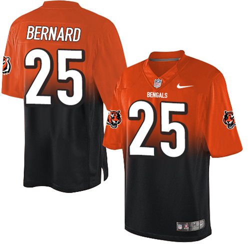 Nike Bengals #25 Giovani Bernard Orange Black Men's Stitched NFL Elite Fadeaway Fashion Jersey Nike Bengals #25 Giovani Bernard Orange Black Men's Stitched NFL Elite Fadeaway Fashion Jersey