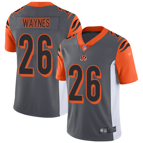 Nike Bengals #26 Trae Waynes Silver Men's Stitched NFL Limited Inverted Legend Jersey Nike Bengals #26 Trae Waynes Silver Men's Stitched NFL Limited Inverted Legend Jersey