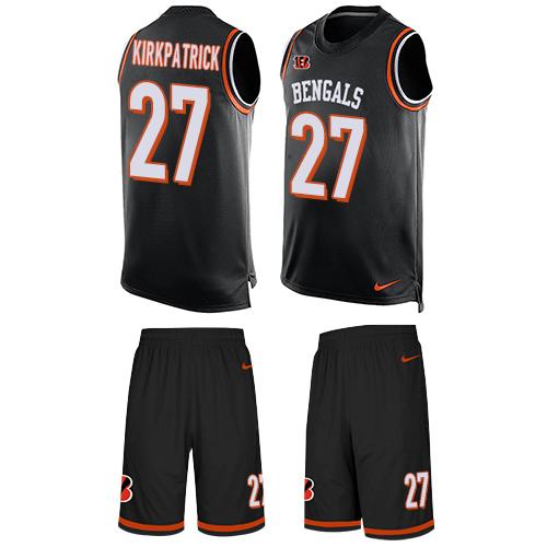 Nike Bengals #27 Dre Kirkpatrick Black Team Color Men's Stitched NFL Limited Tank Top Suit Jersey Nike Bengals #27 Dre Kirkpatrick Black Team Color Men's Stitched NFL Limited Tank Top Suit Jersey