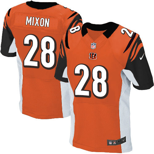 Nike Bengals #28 Joe Mixon Orange Alternate Men's Stitched NFL Elite Jersey Nike Bengals #28 Joe Mixon Orange Alternate Men's Stitched NFL Elite Jersey