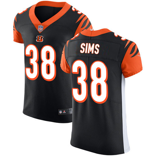 Nike Bengals #38 LeShaun Sims Black Team Color Men's Stitched NFL Vapor Untouchable Elite Jersey Nike Bengals #38 LeShaun Sims Black Team Color Men's Stitched NFL Vapor Untouchable Elite Jersey