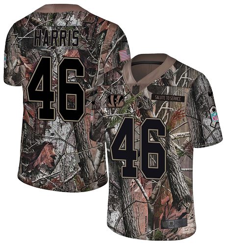 Nike Bengals #46 Clark Harris Camo Men's Stitched NFL Limited Rush Realtree Jersey Nike Bengals #46 Clark Harris Camo Men's Stitched NFL Limited Rush Realtree Jersey
