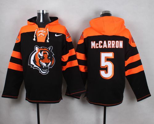 Nike Bengals #5 AJ McCarron Black Player Pullover NFL Hoodie Nike Bengals #5 AJ McCarron Black Player Pullover NFL Hoodie