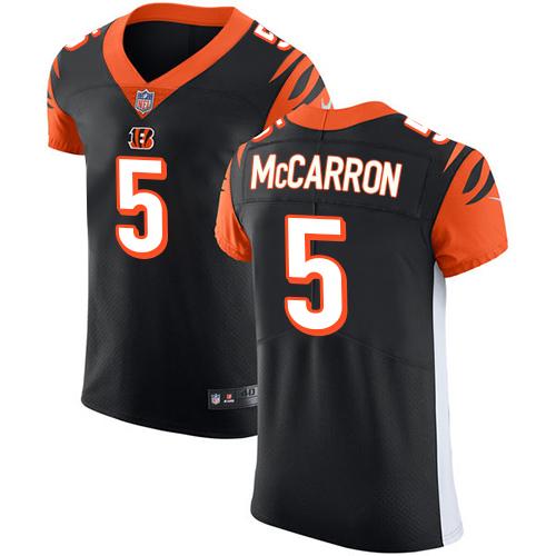 Nike Bengals #5 AJ McCarron Black Team Color Men's Stitched NFL Vapor Untouchable Elite Jersey