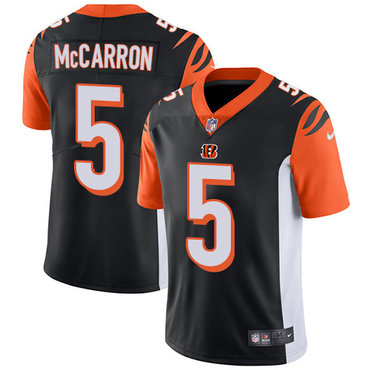 Nike Bengals #5 AJ McCarron Black Team Color Men's Stitched NFL Vapor Untouchable Limited Jersey Nike Bengals #5 AJ McCarron Black Team Color Men's Stitched NFL Vapor Untouchable Limited Jersey