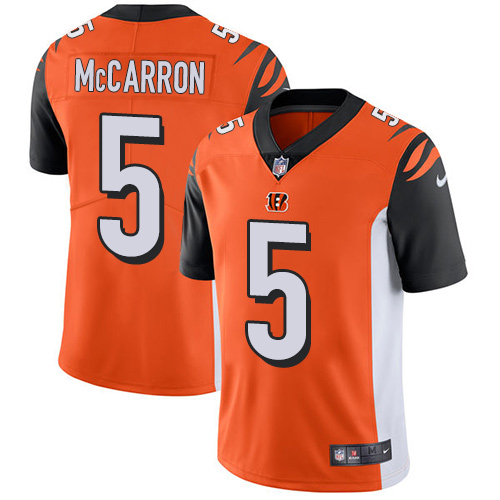 Nike Bengals #5 AJ McCarron Orange Alternate Men's Stitched NFL Vapor Untouchable Limited Jersey Nike Bengals #5 AJ McCarron Orange Alternate Men's Stitched NFL Vapor Untouchable Limited Jersey