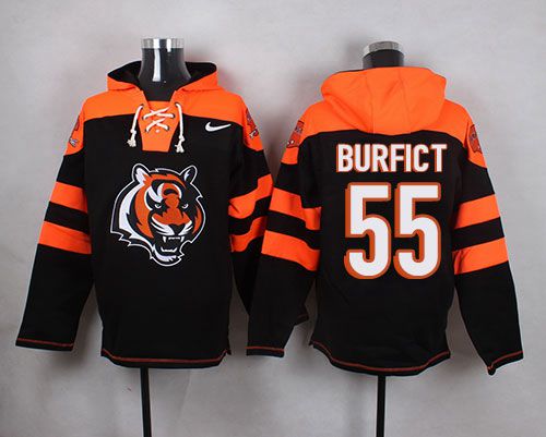 Nike Bengals #55 Vontaze Burfict Black Player Pullover NFL hoodie