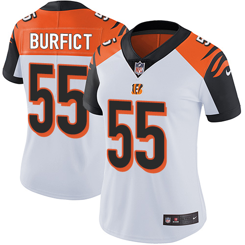 Nike Bengals #55 Vontaze Burfict White Women's Stitched NFL Vapor Untouchable Limited Jersey
