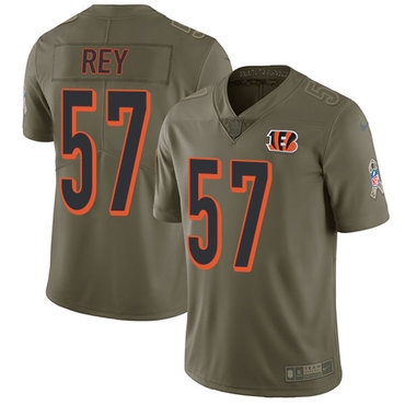Nike Bengals #57 Vincent Rey Olive Men's Stitched NFL Limited 2017 Salute To Service Jersey Nike Bengals #57 Vincent Rey Olive Men's Stitched NFL Limited 2017 Salute To Service Jersey
